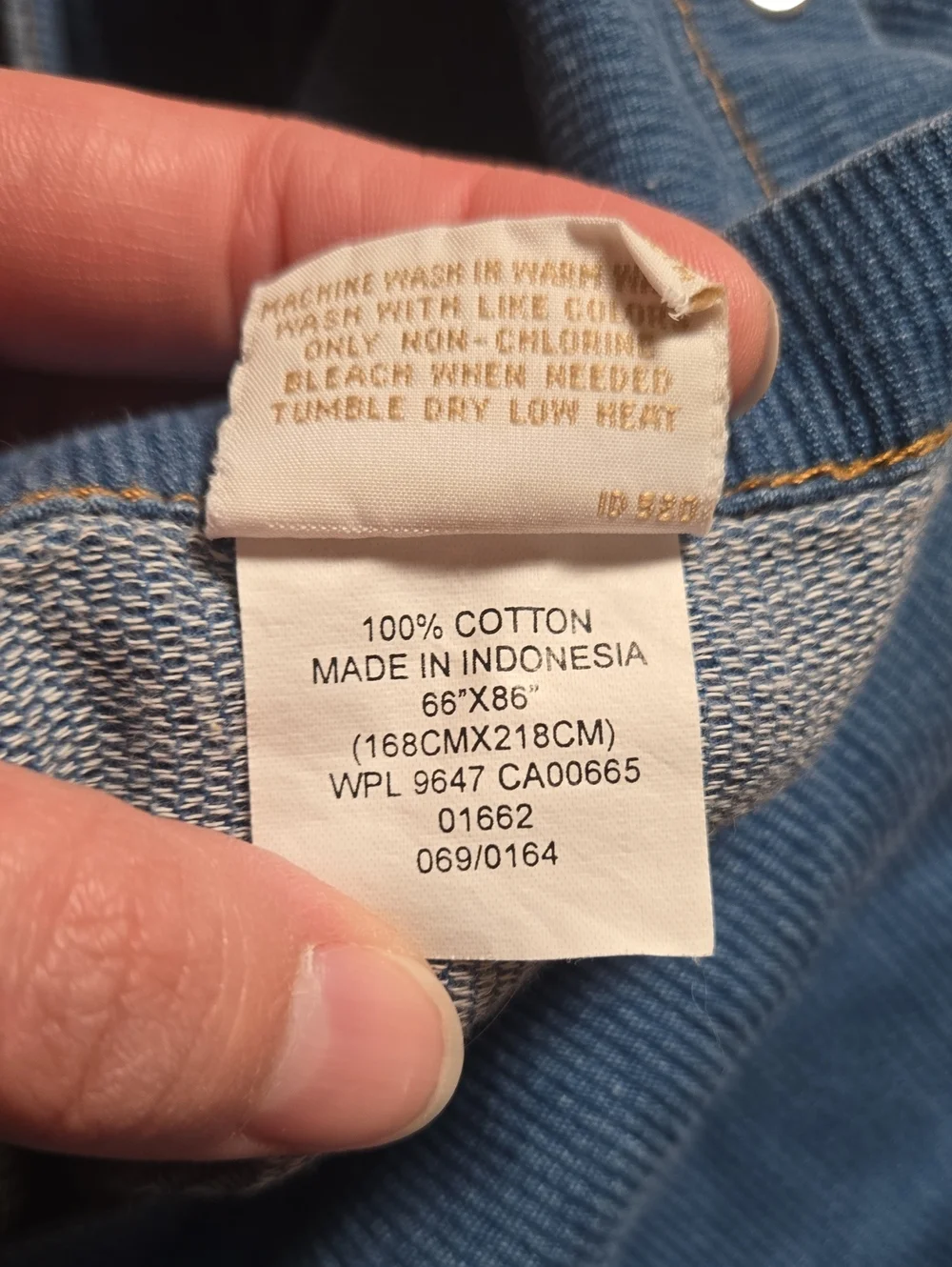 Vintage Eddie Bauer Home 100% cotton chambray denim Twin 66